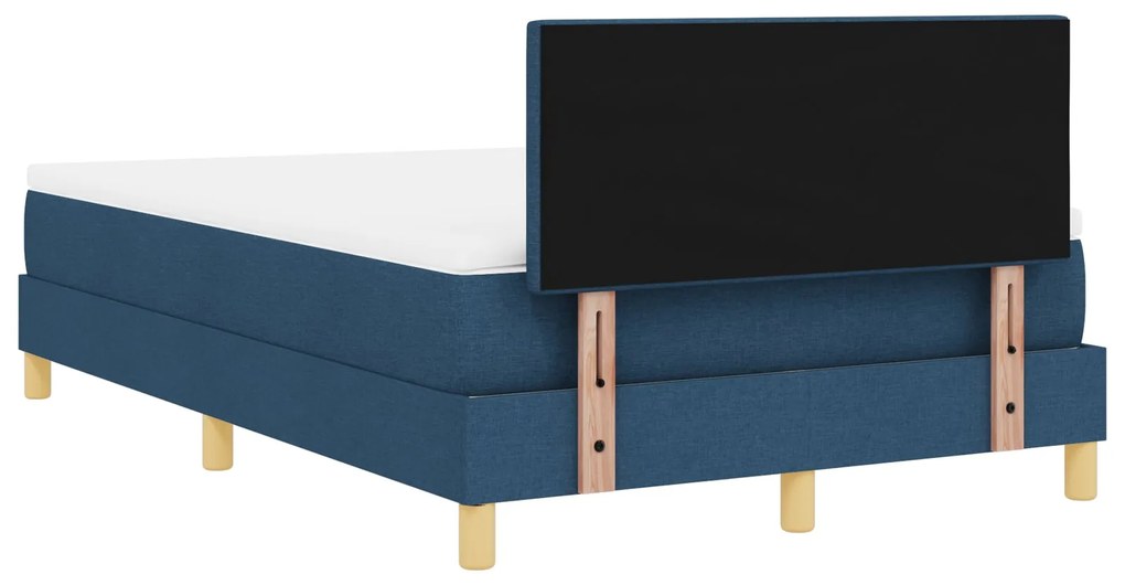 Cama Box Spring com Colchão Azul 120x200 cm Tecido