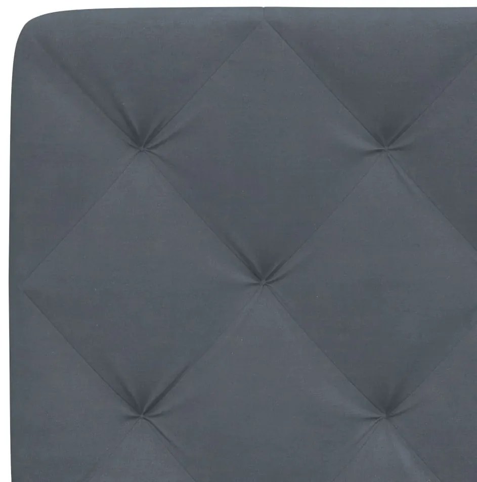 Estrutura de cama sem colchão 140x190 cm veludo cinzento-escuro