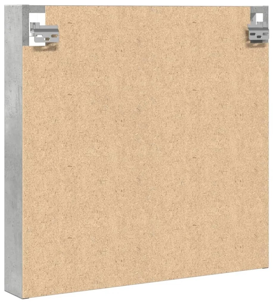 Armário vitrine 60x8,5x58 cm derivados de madeira cinza cimento