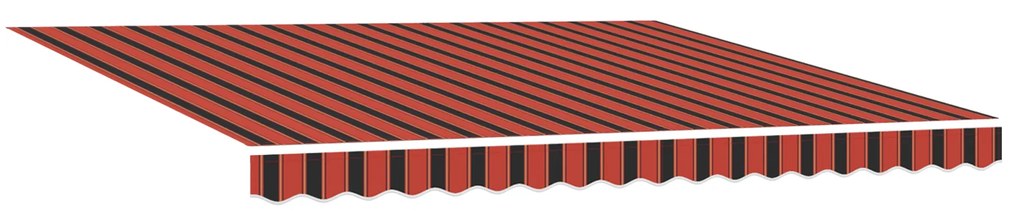 Toldo Retrátil Manual vidaXL Laranja e Marrom 400x300 cm