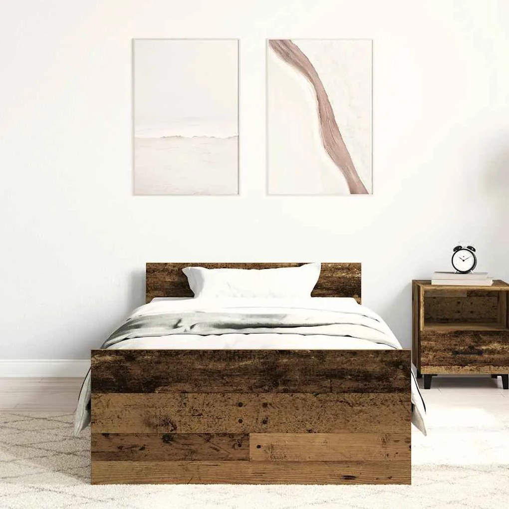 Estrutura de cama sem colchão 100x200cm derivados de madeira