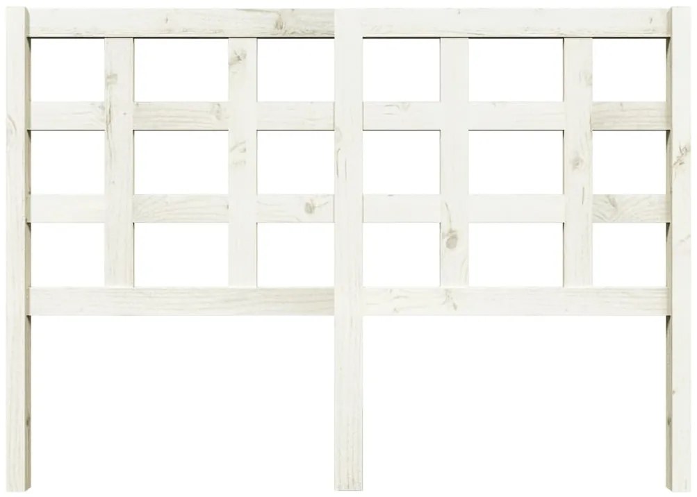 Cabeceira de cama 140,5x4x100 cm madeira de pinho maciça branco