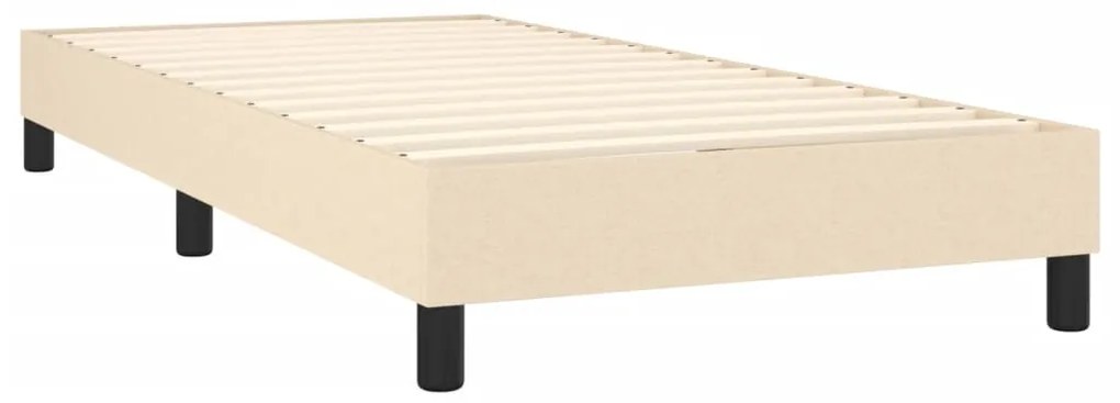 Cama com molas/colchão 90x190 cm tecido cor creme