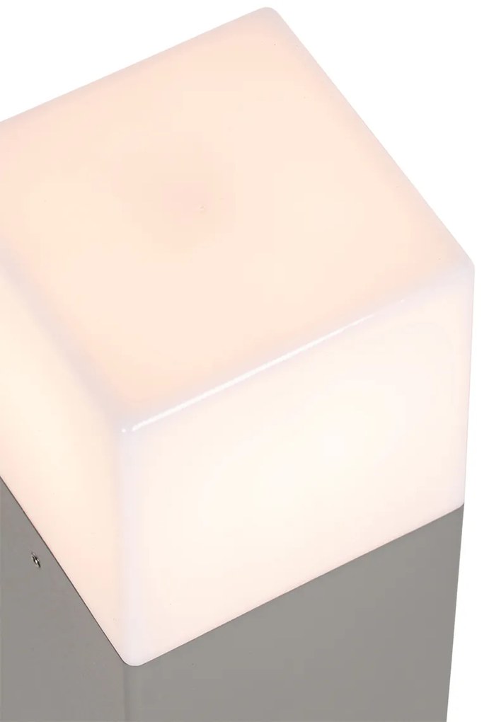 Candeeiro de exterior 30 cm cinzento com estaca de terra e manga para cabos - Denmark Moderno