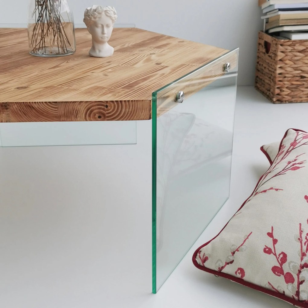 Mesa de Café Hexagon – Cor Carvalho – 80x35x70 cm