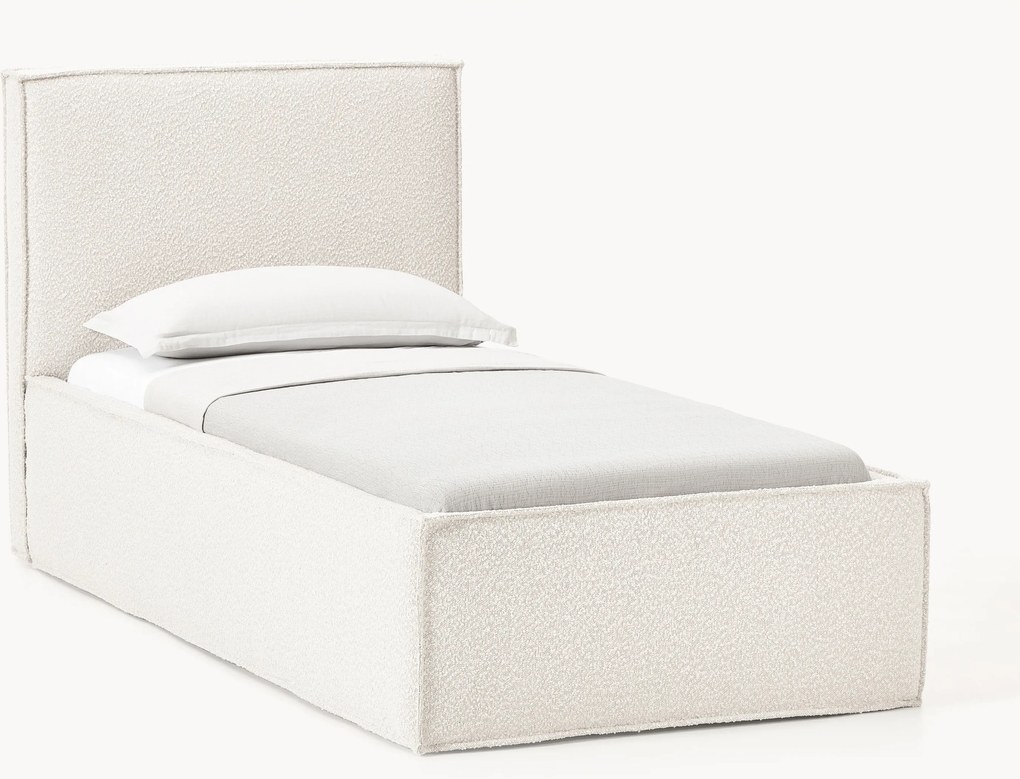 Cama de solteiro estofada em bouclé Dream