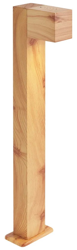 Candeeiro de pé moderno para exterior em alumínio com impressão de madeira 65cm IP44 - Baleno Moderno