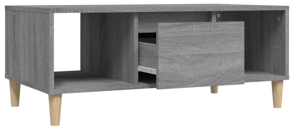 Mesa de centro 90x50x36,5 cm derivados madeira cinzento sonoma