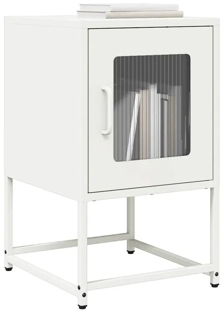 Mesa de cabeceira 36x39x60,5 cm aço laminado a frio branco