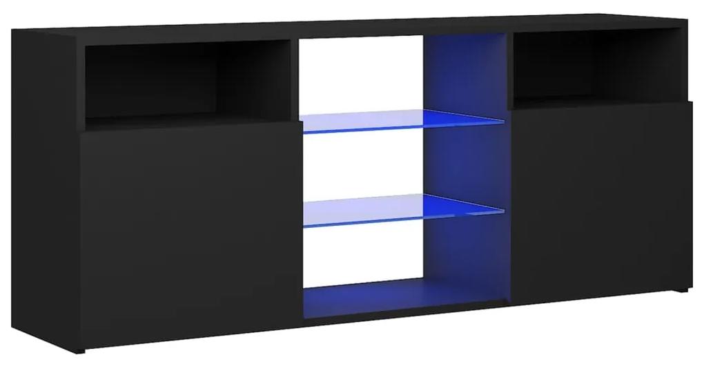 Móvel de TV Maze com Luzes LED de 120cm - Preto - Design Moderno