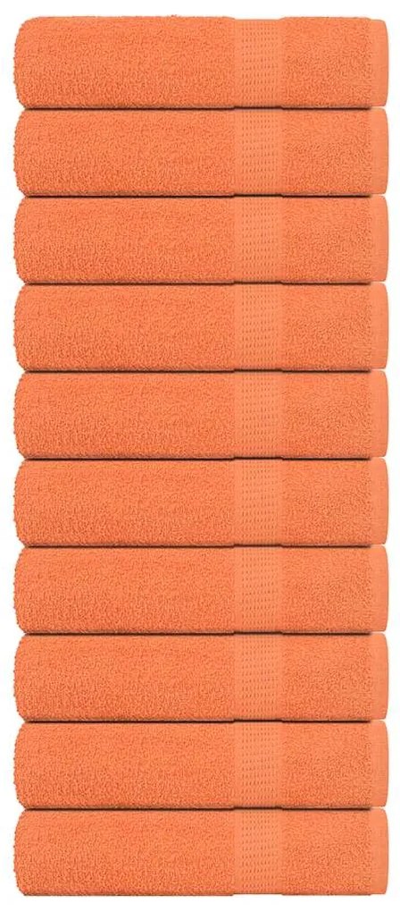 Toalhas de banho 10 pcs 70x140 cm 360 gsm 100% algodão laranja