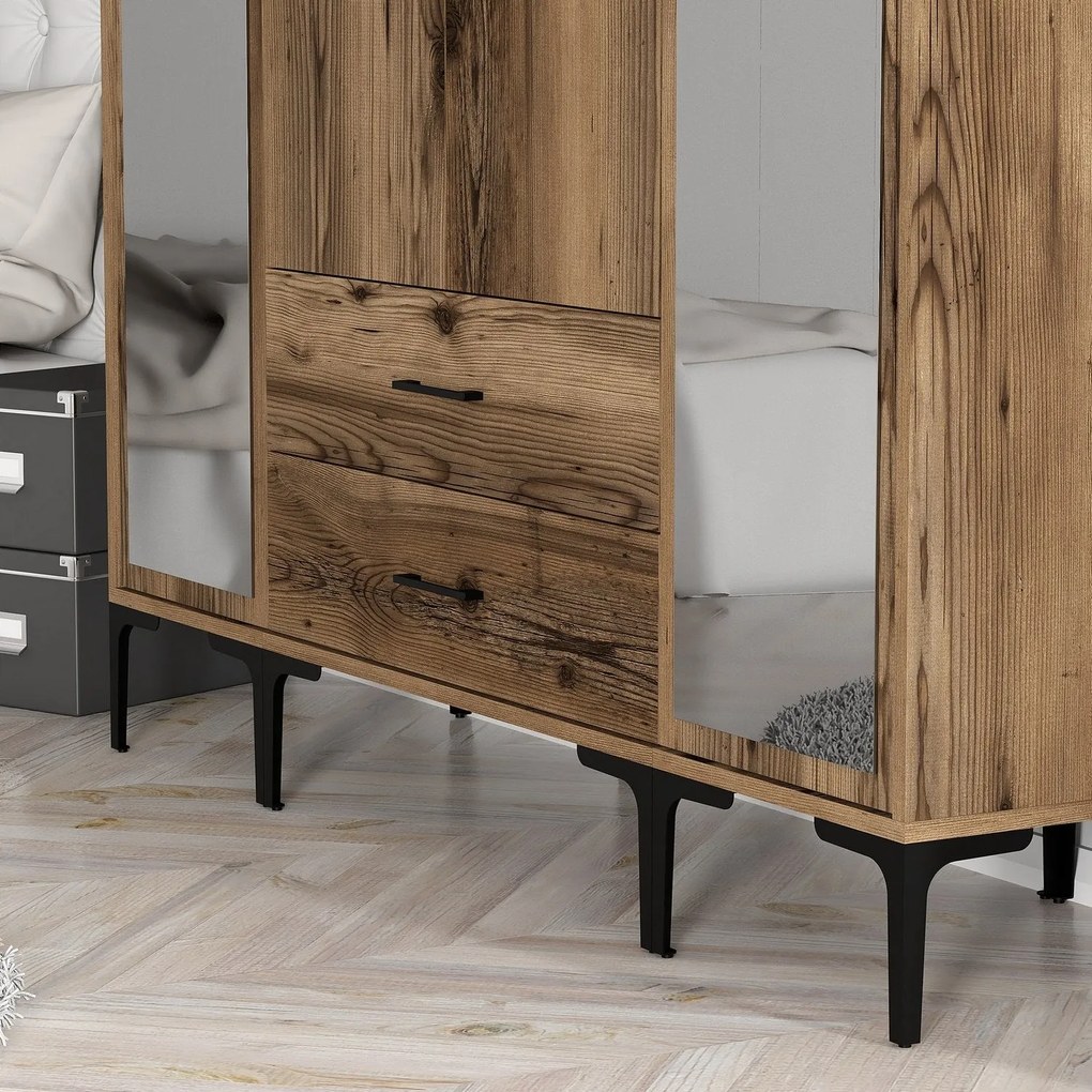 Guarda-roupa Kumsal RTR – Nogueira – 160x47,5x201,4 cm