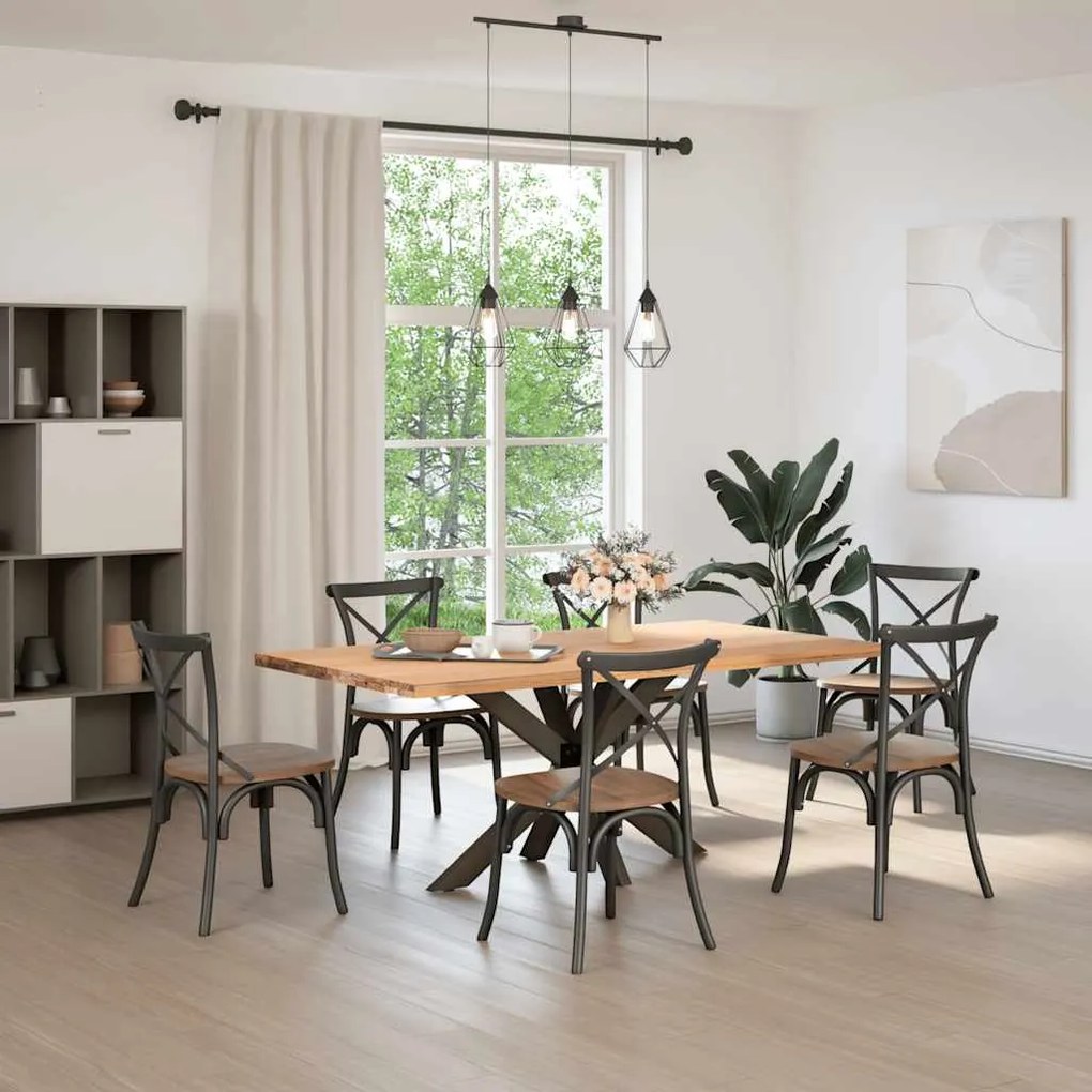 Pé de mesa de jantar em formato de aranha, preto, 120x68x(72-73) cm, a