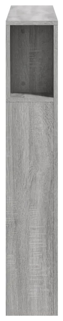 Cabeceira c/ LEDs 100x18,5x103,5 cm sonoma cinzento
