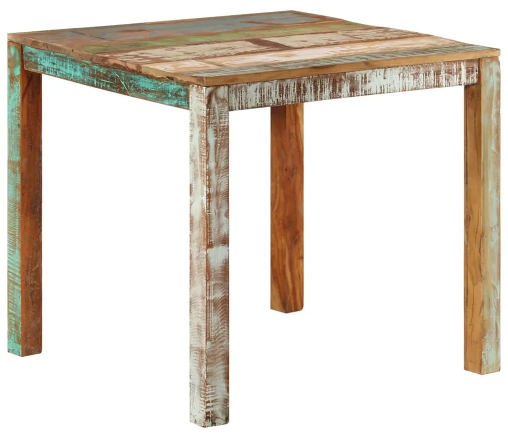 Mesa de jantar 82x80x76 cm madeira recuperada maciça