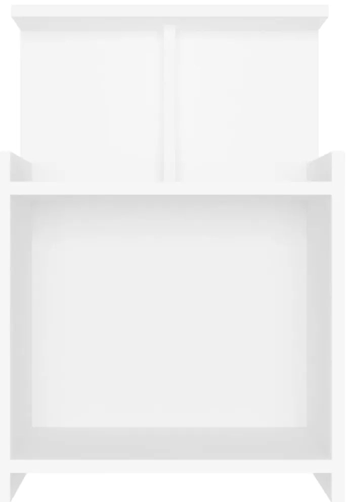 Mesas de cabeceira 2 pcs derivados de madeira branco