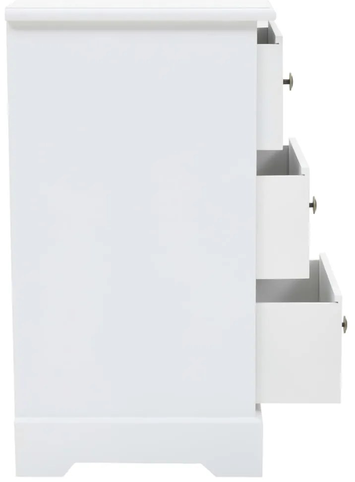 Mesa de cabeceira em MDF e madeira de pinho 35x32x59 cm