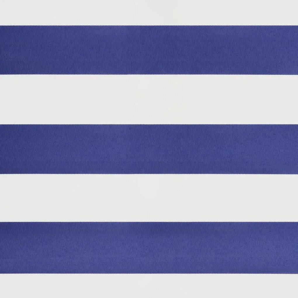 Toldo retrátil 3,5x2,5 m tecido e alumínio azul e branco