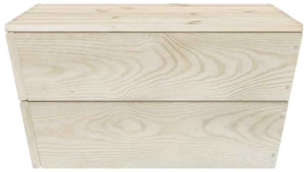 2 pcs conjunto lounge de jardim madeira de abeto impregnada