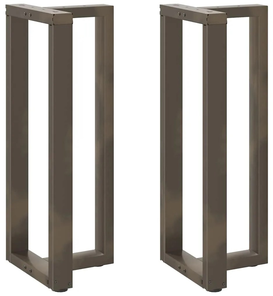 vidaXL Pés de mesa de bar em forma de T, 2 peças, preto, 40x35x(100-101) cm, aço