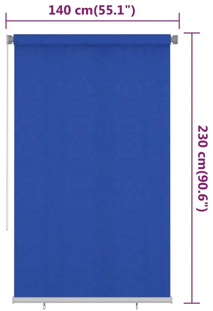 Estore de rolo para exterior PEAD 140x230 cm azul