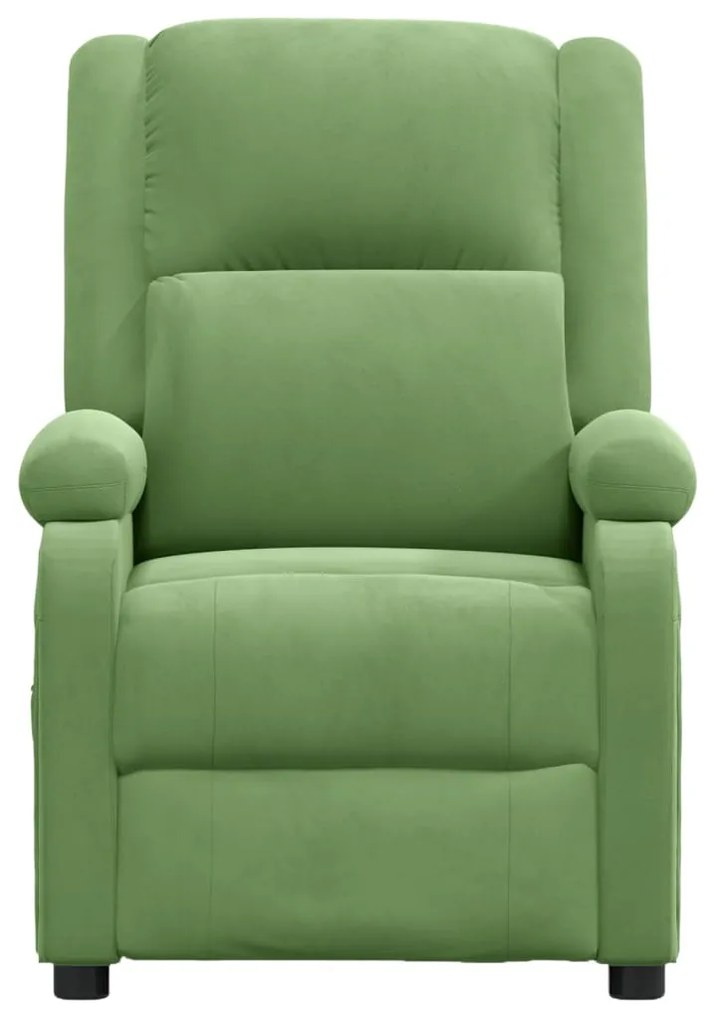 Poltrona reclinável veludo verde-claro