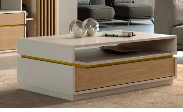Mesa recta Gold mor - Tudo Brilho
