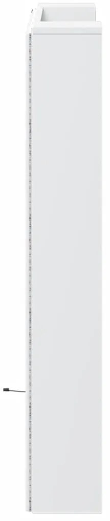 Armário de cabeceira com luzes LED 100x16,5x103,5 cm branco