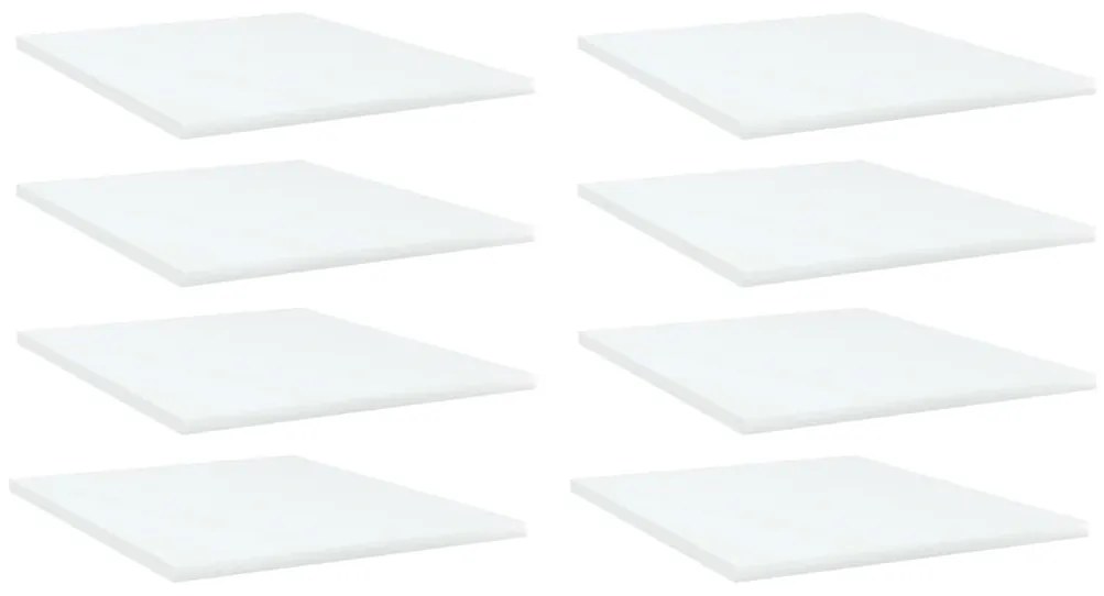 vidaXL Prateleiras para estante 8 pcs 40x50x1,5cm contraplacado branco