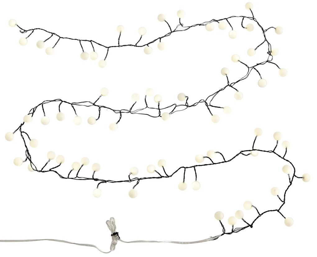 Cordão de luzes de Natal verde com 70 LEDs brancos 3,5m IP20 - Dasher