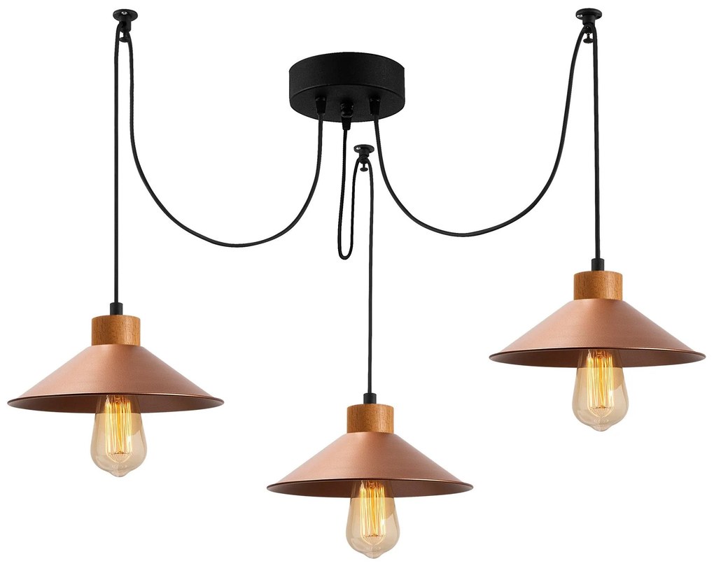 Candeeiro de Teto Manavgat – Cobre – 114 x 24 cm