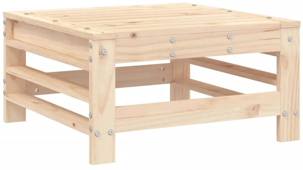 Apoios de pés p/ jardim c/ almofadões 2 pcs pinho maciço
