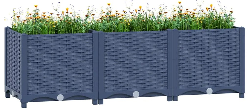 Canteiro elevado 120x40x38 cm polipropileno