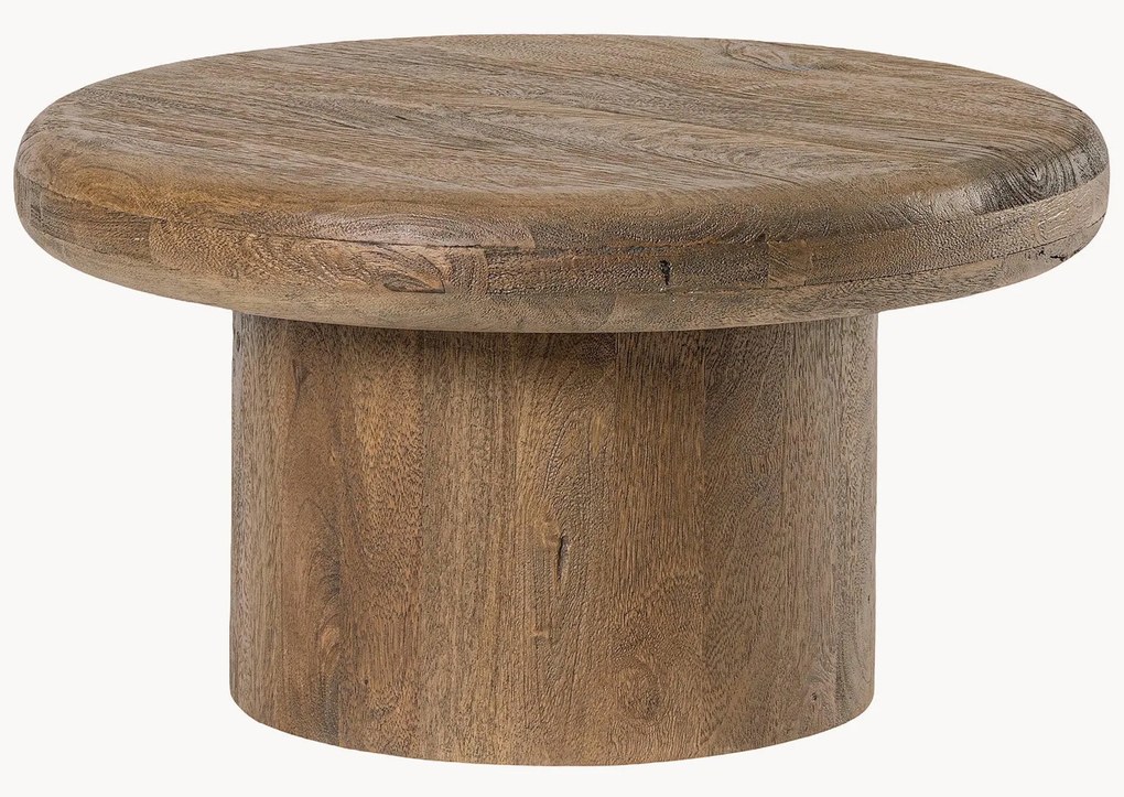 Mesa de centro redonda em madeira de manga Lopez, vários tamanhos