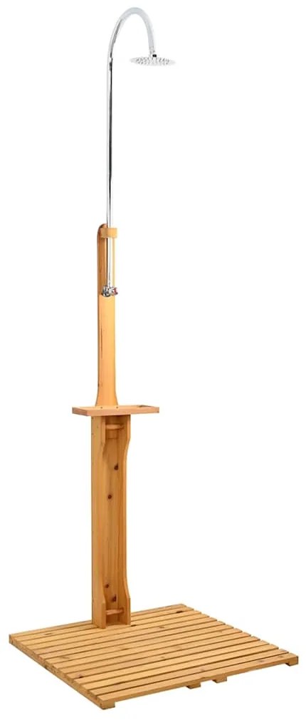 40857 vidaXL Chuveiro de jardim em madeira