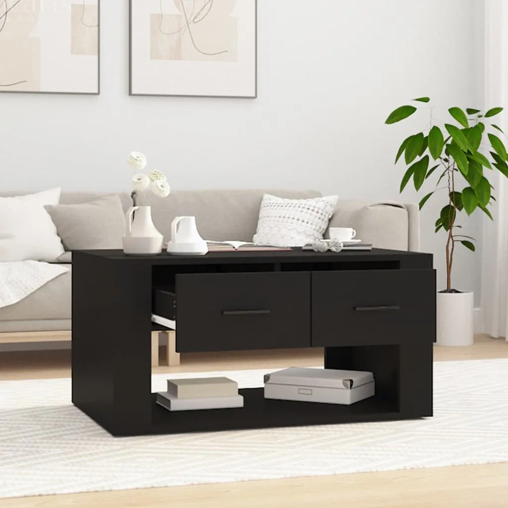 Mesa de centro 80x50x40 cm derivados de madeira preto