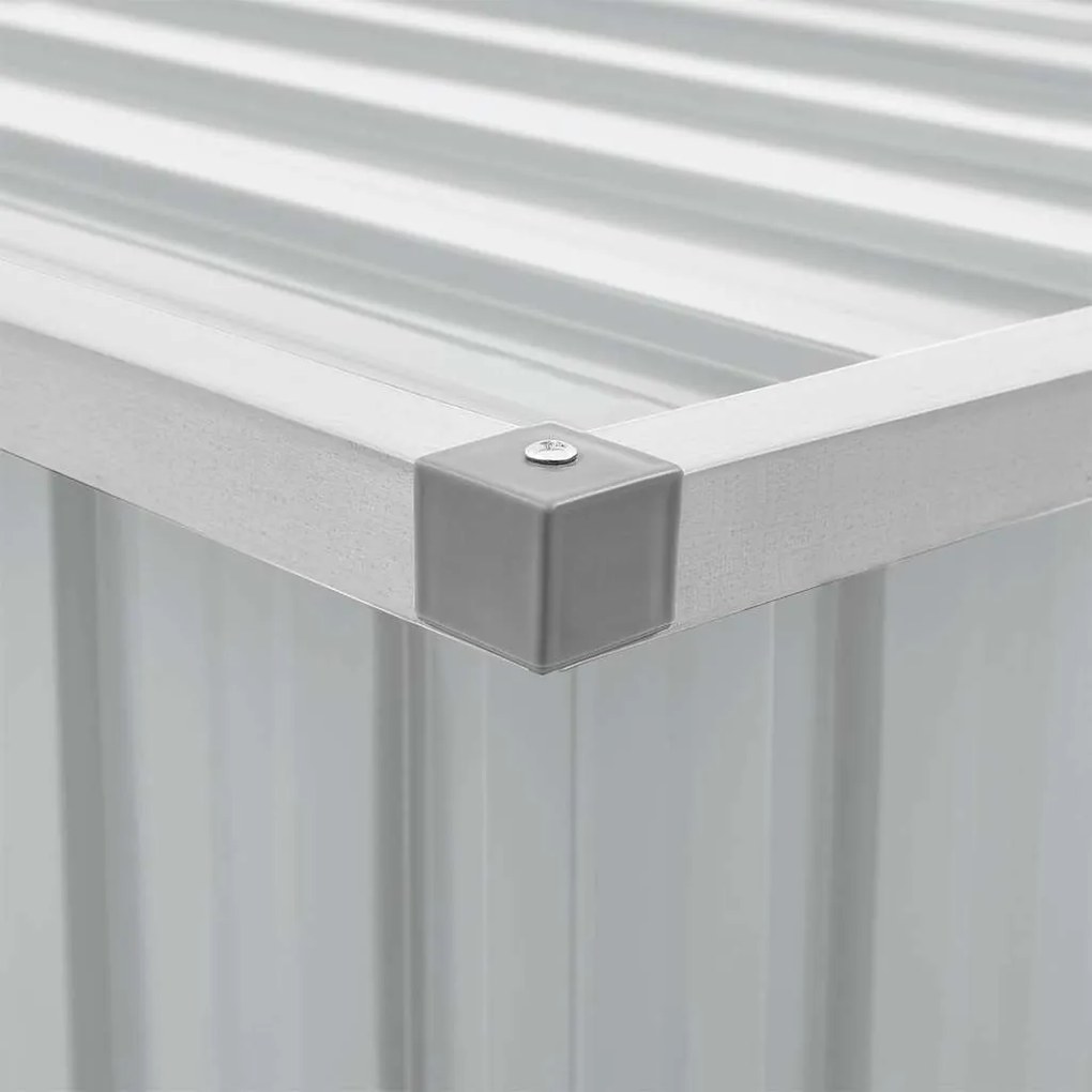 Caixa de arrumação para jardim 109x67x65 cm cinzento