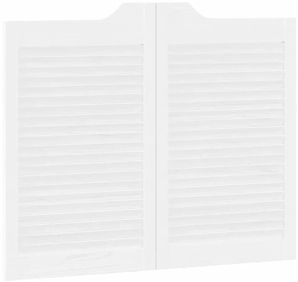 Portas de batente design de persiana 1-Par 80x100 cm branco