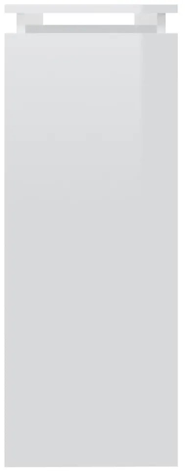 Mesa consola 102x30x80 cm derivados madeira branco brilhante