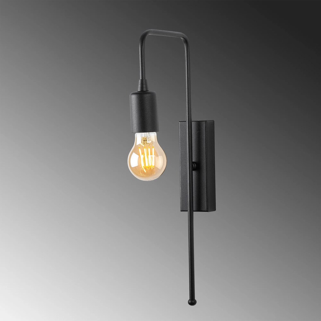 Candeeiro de Parede Mum – Preto – 6 x 22 cm