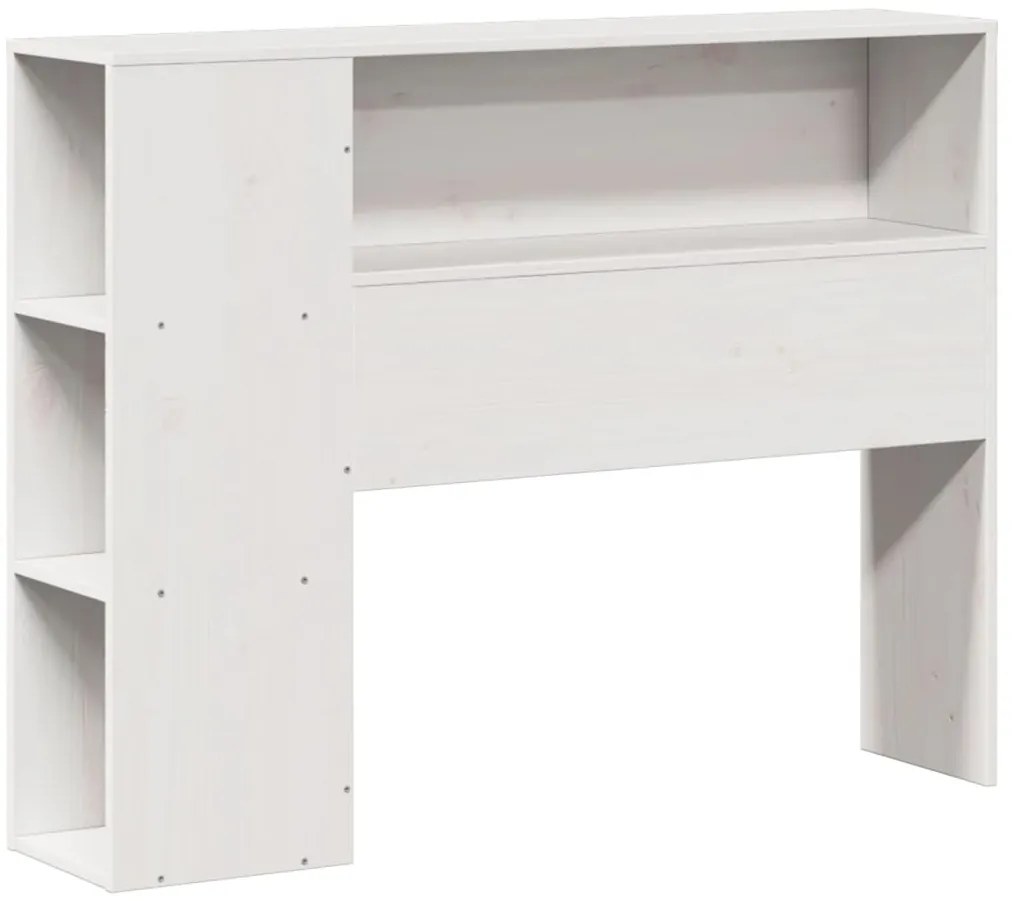 Cabeceira com arrumação 75 cm madeira de pinho maciça branco