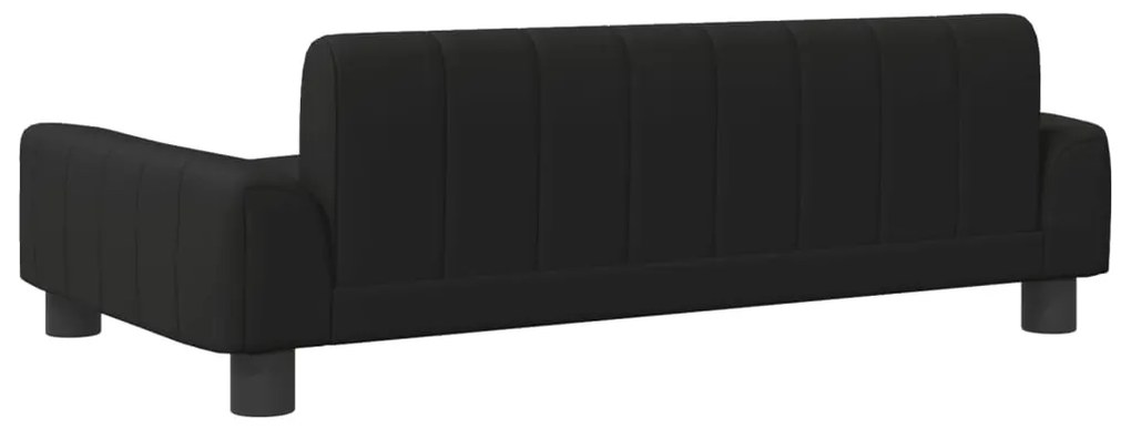 Sofá infantil 90x53x30 cm couro artificial preto