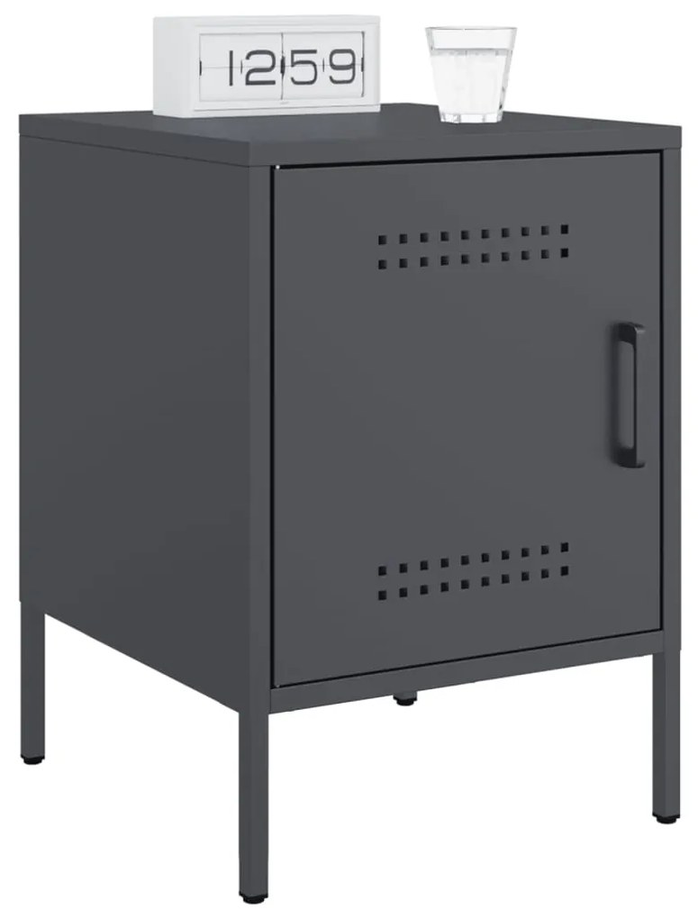 Mesa de cabeceira 36x39x50,5 cm aço antracite