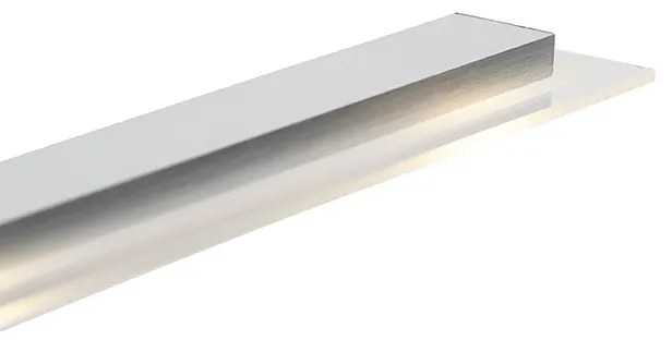 Candeeiro de suspensão em aço com placa de vidro, incluindo LED com dimmer de toque - Platinum Design,Moderno