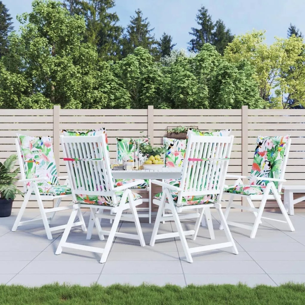 vidaXL Almofadões para cadeiras altas de jardim 6pcs tecido multicolor
