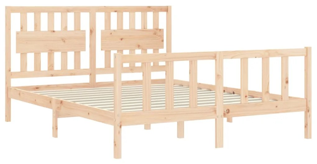 Estrutura de cama King Size com cabeceira madeira maciça