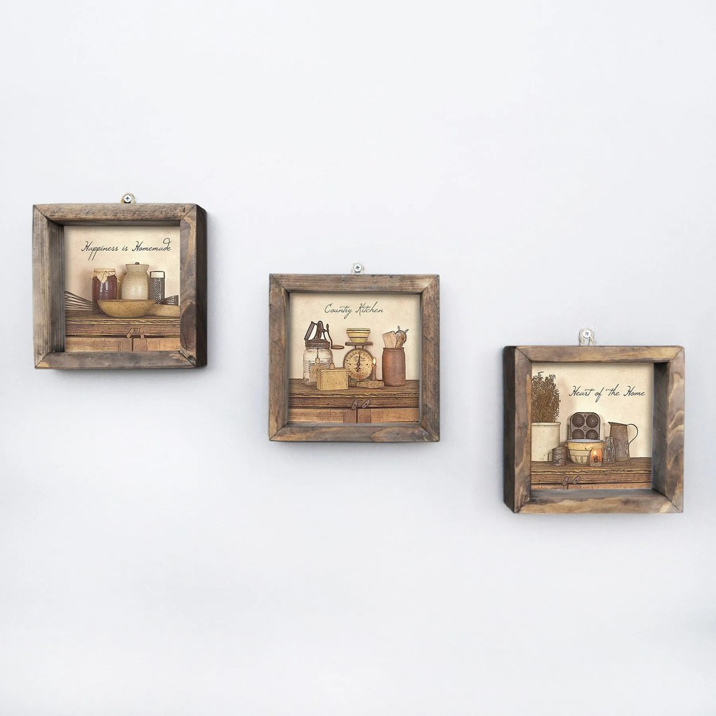 Quadro Decorativo em MDF com Moldura UKZM004 – Multicolor – 15 x 15 cm