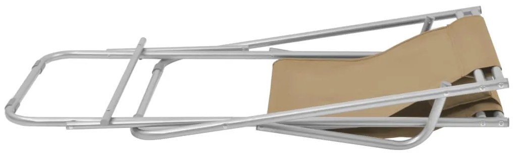 Cadeiras de jardim reclináveis 2 pcs aço cinzento-acastanhado