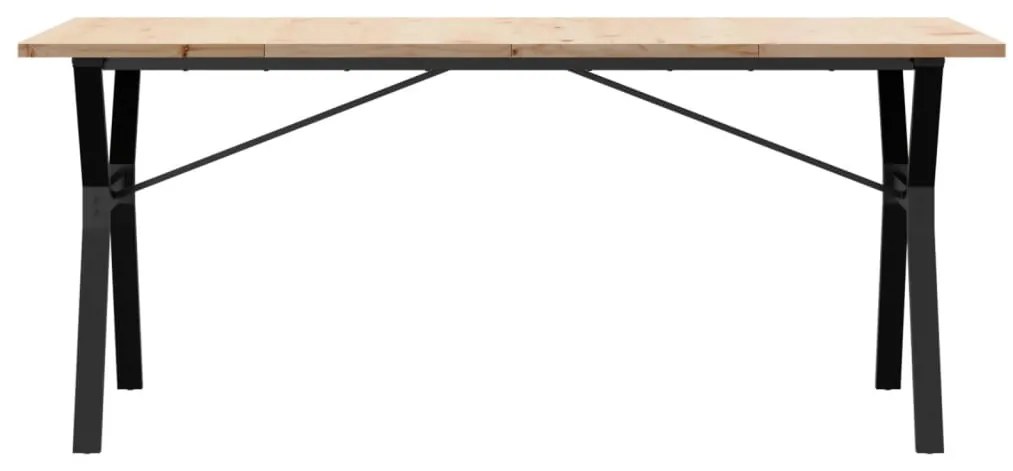 Mesa de jantar estrutura em Y 180x90x75,5cm pinho/aço