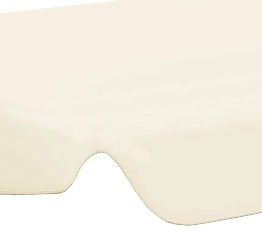 Toldo suplente p/ baloiço de jardim 150/130x105/70 cm creme